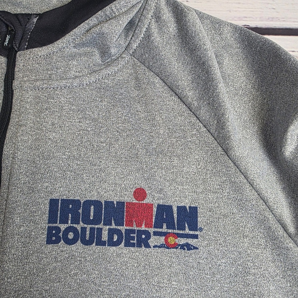 Zoot Ironman Boulder Full Zip Hoodie Womens Large Gray Black Colorado Athletic L - Picture 7 of 7